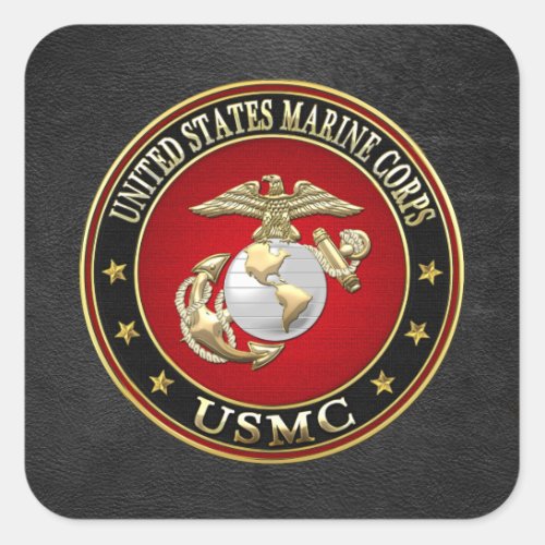 USMC EGA Special Edition 3D Square Sticker