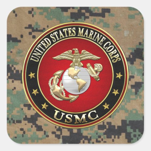 USMC EGA Special Edition 3D Square Sticker