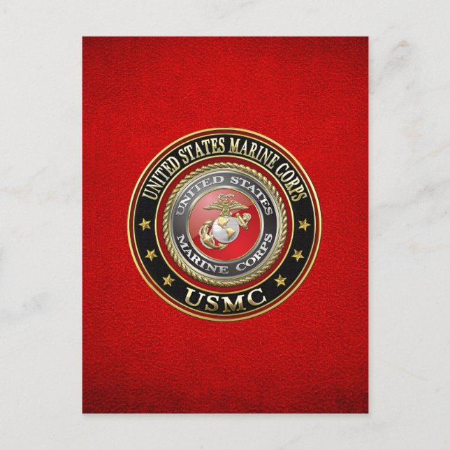 USMC Emblem [Special Edition] [3D] Postcard (Front)
