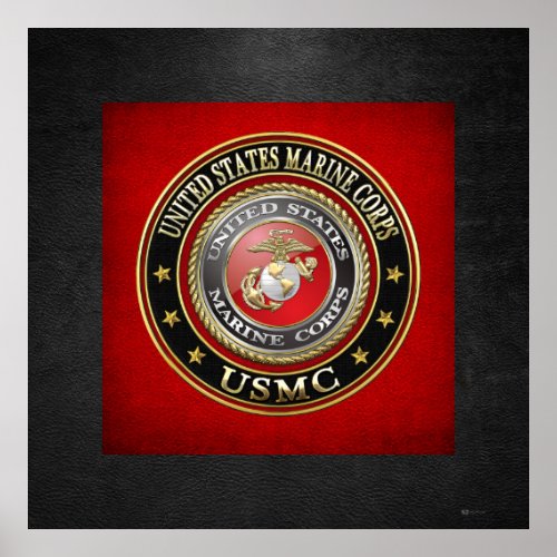 USMC Emblem Special Edition 3D Poster