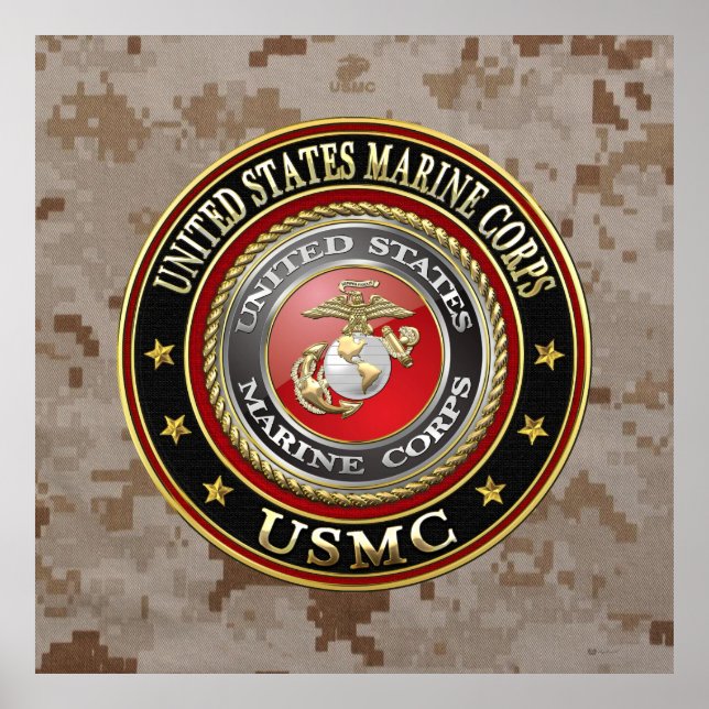 USMC Emblem [Special Edition] [3D] Poster (Front)