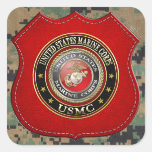 USMC Emblem [Special Edition] [3D] Square Sticker