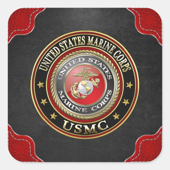USMC Emblem [Special Edition] [3D] Square Sticker (Front)