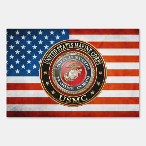 USMC Emblem Special Edition 3D Yard Sign