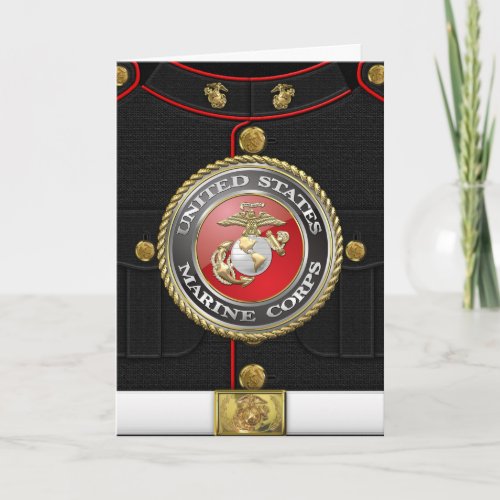 USMC Emblem  Uniform 3D Card