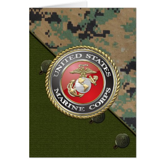 USMC Emblem & Uniform [3D] Cards (Front)