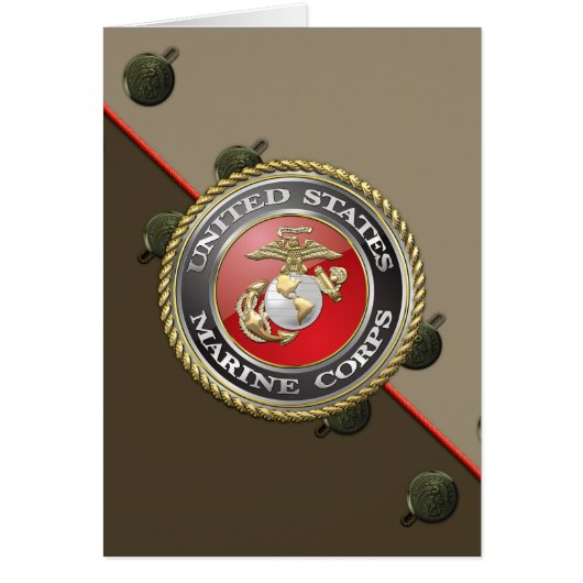 USMC Emblem & Uniform [3D] Cards (Front)