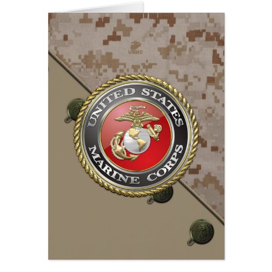 USMC Emblem & Uniform [3D] Cards (Front)