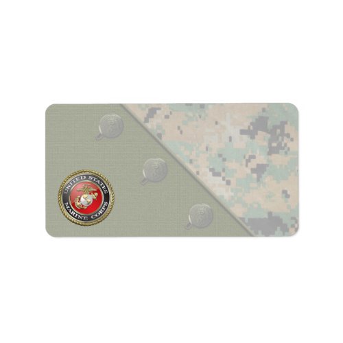 USMC Emblem  Uniform 3D Label