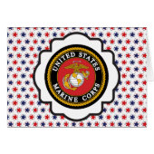 USMC Emblem with Red White and Blue Stars (Front Horizontal)