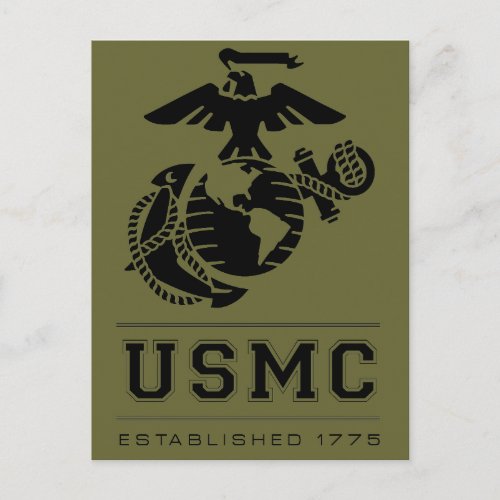 USMC Established 1775 Postcard