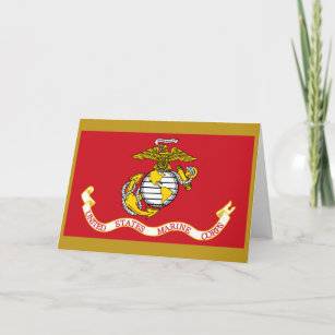 USMC Flag Card