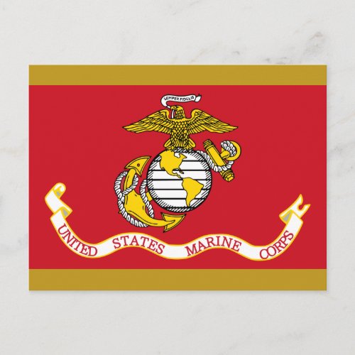 USMC Flag Postcard
