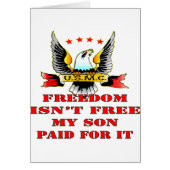 USMC Freedom Isn’t Free My Son Paid For It (Front)