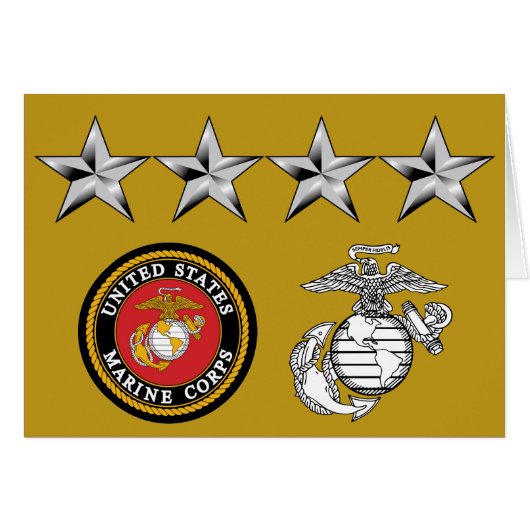 USMC Gen General 0-10 Cards (Front Horizontal)