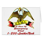 USMC In Case Of Emergency Dial 1-800-LeatherNeck (Front Horizontal)