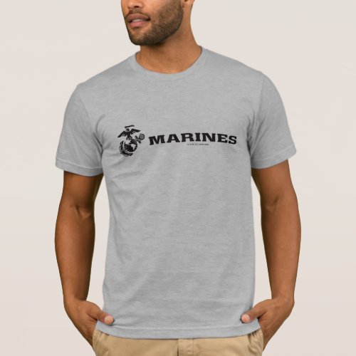 USMC Logo _ Black T_Shirt