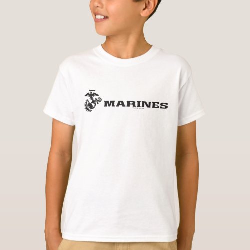 USMC Logo _ Black T_Shirt