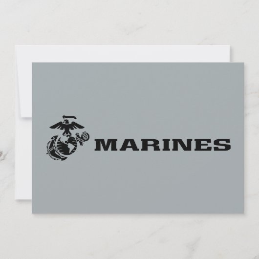 USMC Logo Stacked Black Logo (Front)