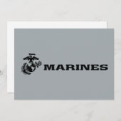 USMC Logo Stacked Black Logo (Front/Back)