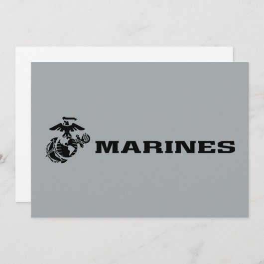 USMC Logo Stacked Black Logo (Front/Back)