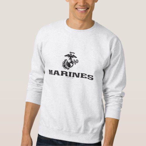 USMC Logo Stacked _ Black Sweatshirt