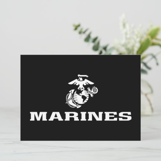 USMC Logo Stacked - White (Standing Front)