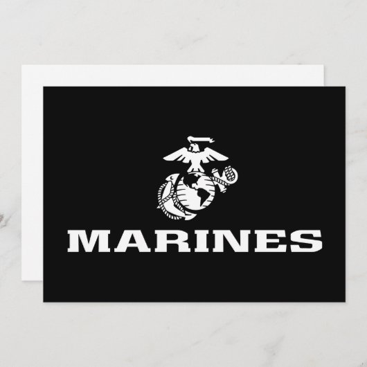 USMC Logo Stacked - White (Front/Back)