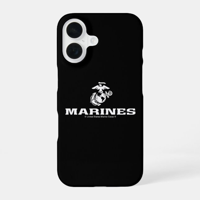 USMC Logo Stacked - White Iphone Case (Back)