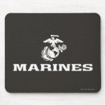USMC Logo Stacked - White Mouse Pad<br><div class="desc">U.S. Marines</div>