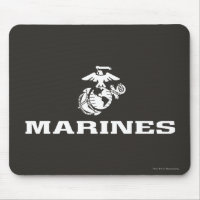 USMC Logo Stacked - White