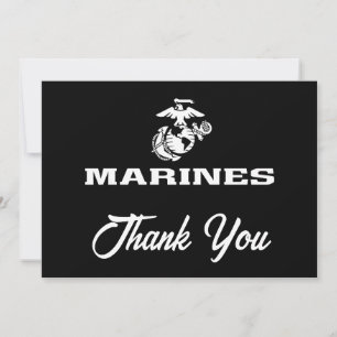 USMC Logo Stacked - White Thank You Card