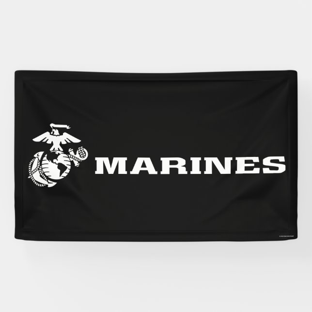 USMC Logo - White Banner (Horizontal)