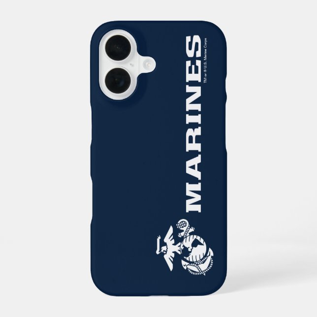 USMC Logo - White Iphone Case (Back)