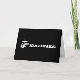 USMC Logo - White Note Card