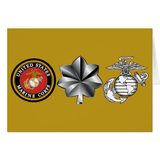 USMC LtCol Lieutenant Colonel 0-5 Cards (Front Horizontal)