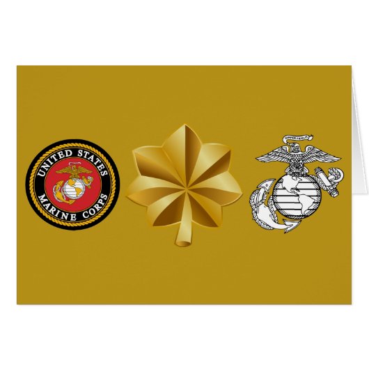 USMC Maj Major 0-4 Cards (Front Horizontal)