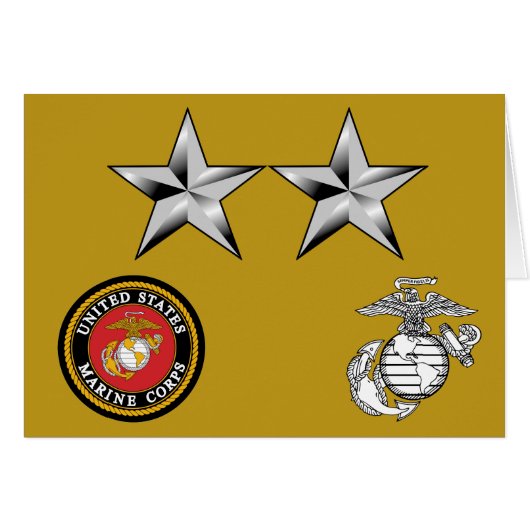 USMC MajGen Major General 0-8 Cards (Front Horizontal)