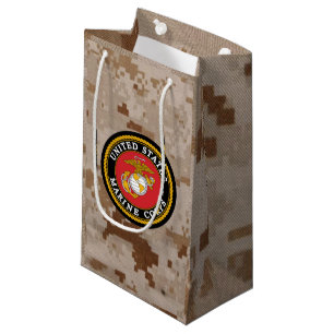 USMC Marine Corps Gift Bags - Desert Digital Camo