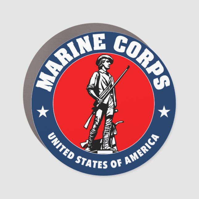 USMC Marine Corps Patriotic Car Magnet (Front)
