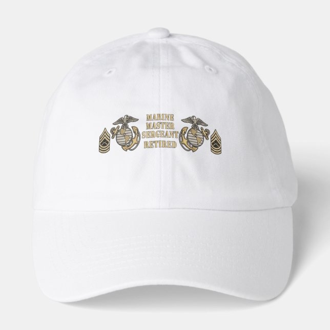 USMC Master Sergeant Retired Cap (Front)