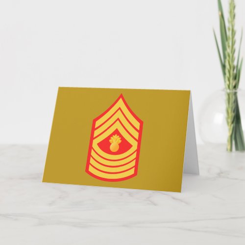 USMC MGySgt Master Gunnery Sergeant E_9 Card