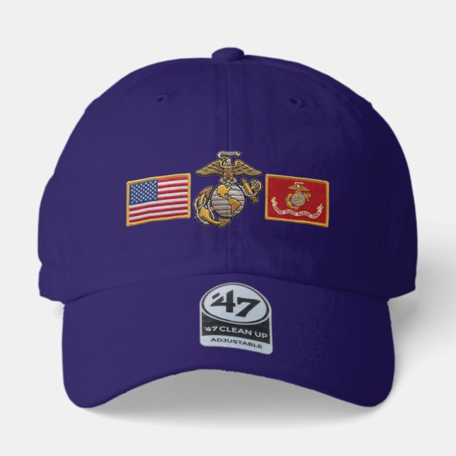 USMC Patriot Triple Patch 47 Brand Hat (Front)