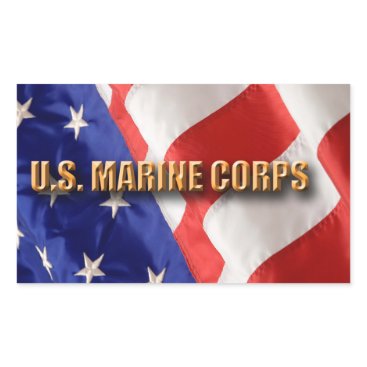USMC Rectangle Stickers USMC Rectangle Stickers