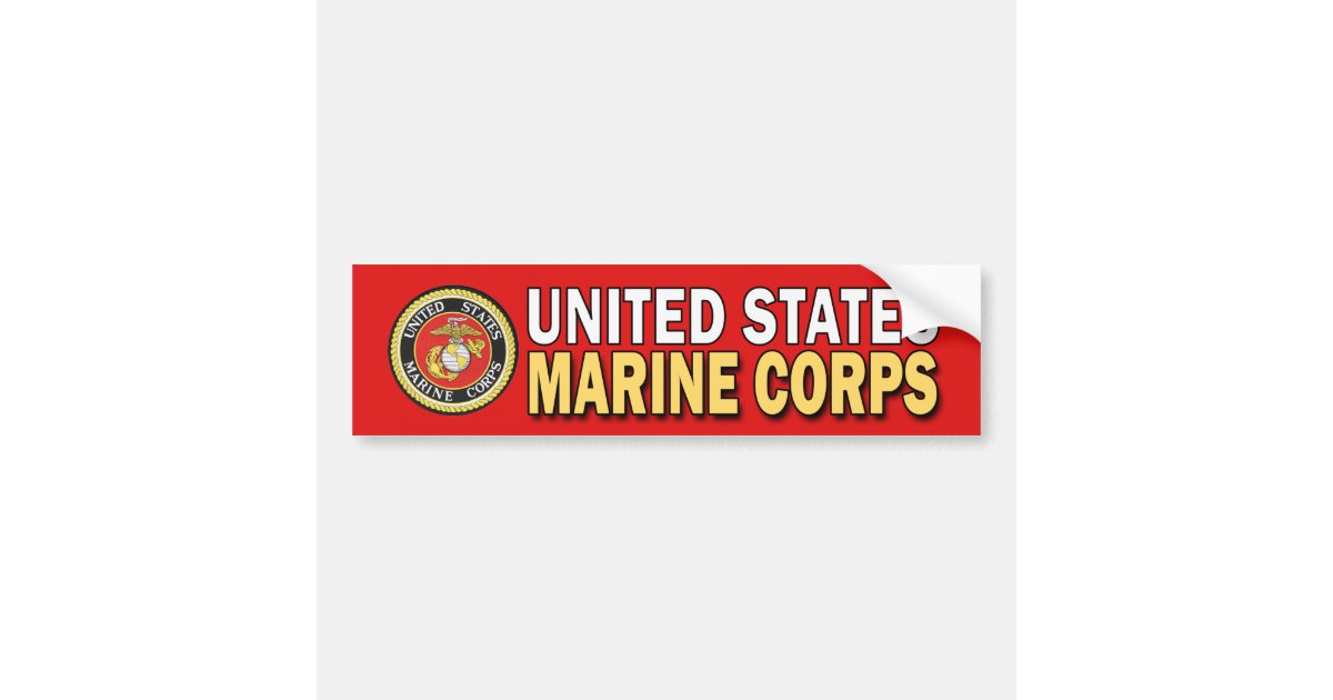 USMC Red Seal Car Bumper Sticker Zazzle