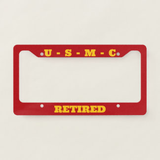 USMC Retired Car License Plate Frame –