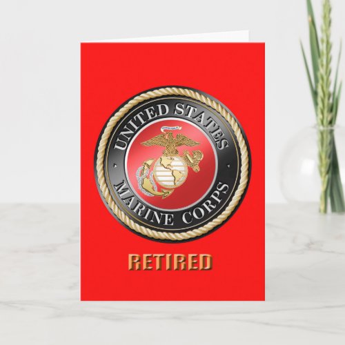 USMC Retired Greeting Card