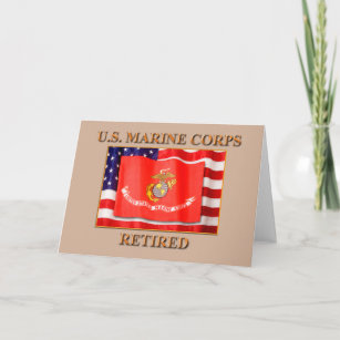 USMC Retired Greeting Card