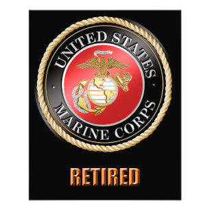 USMC Retired Photo Enlargement Print