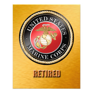 USMC Retired Photo Enlargement Print